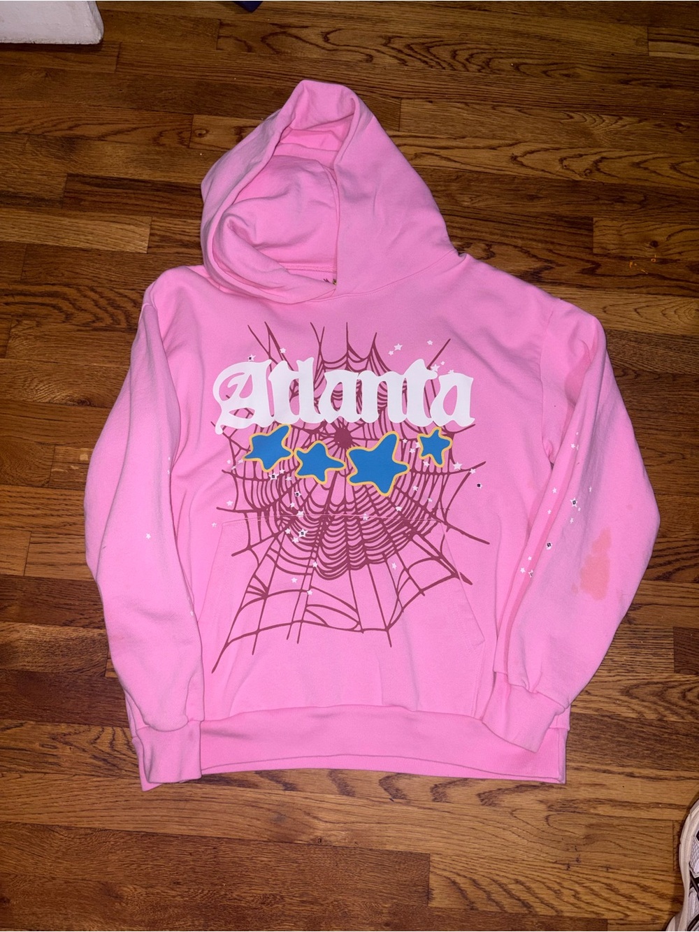 Pink 'Atlanta' sp5der Hoodie Sweatshirt
